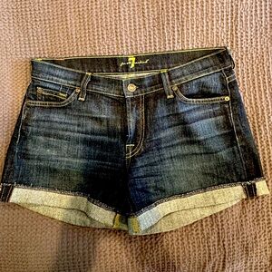 7 For All Mankind Denim Shorts Sz 28
